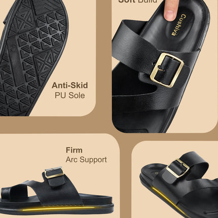 Cushvia Doctor Sole Super Soft Slippers For Men (World Softest) (505blk)slippersCushiva505blk