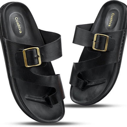Cushvia Doctor Sole Super Soft Slippers For Men (World Softest) (505blk)slippersCushiva505blk