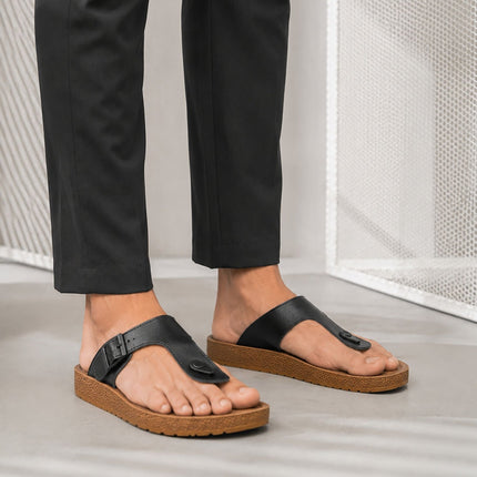 Cushvia Doctor Sole Super Soft Chappal Slippers For Men (World Softest) (birkblk) - Cushiva