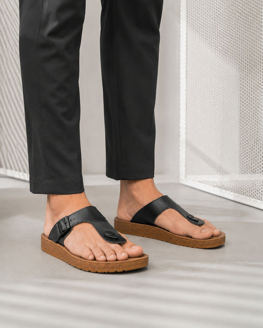 Cushvia Doctor Sole Super Soft Chappal Slippers For Men (World Softest) (birkblk) - Cushiva